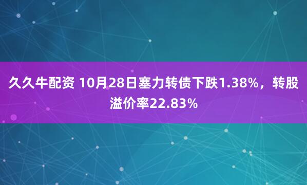 久久牛配资 10月28日塞力转债下跌1.38%，转股溢价率22.83%